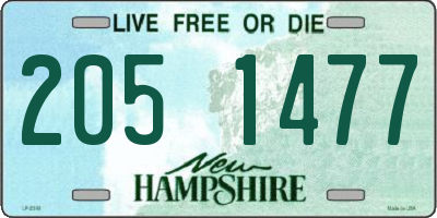 NH license plate 2051477