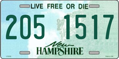 NH license plate 2051517