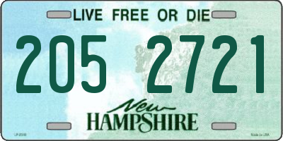NH license plate 2052721