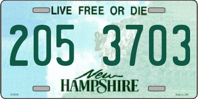 NH license plate 2053703