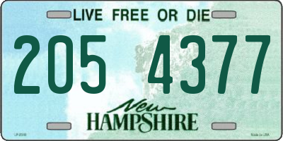 NH license plate 2054377