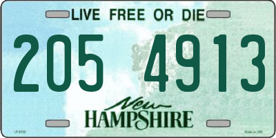 NH license plate 2054913