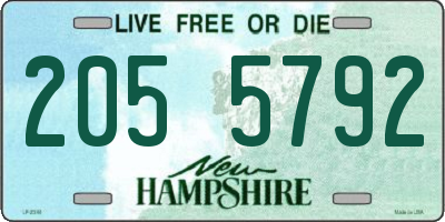 NH license plate 2055792