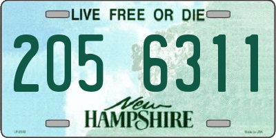 NH license plate 2056311