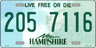 NH license plate 2057116