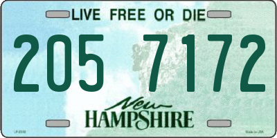 NH license plate 2057172