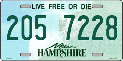 NH license plate 2057228