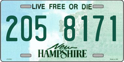 NH license plate 2058171
