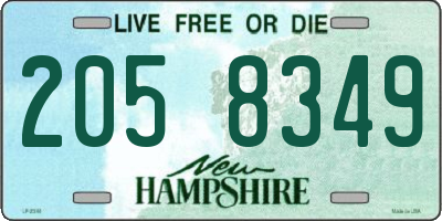 NH license plate 2058349