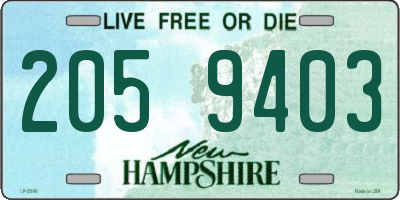 NH license plate 2059403