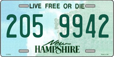 NH license plate 2059942