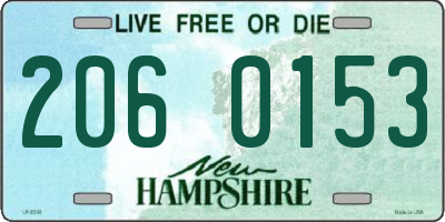 NH license plate 2060153