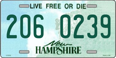 NH license plate 2060239