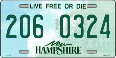 NH license plate 2060324