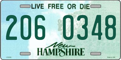 NH license plate 2060348