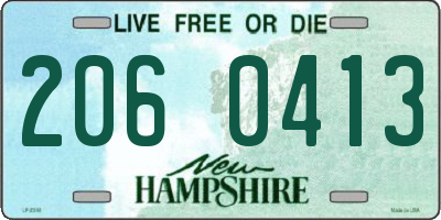 NH license plate 2060413