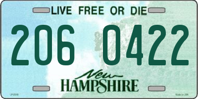 NH license plate 2060422