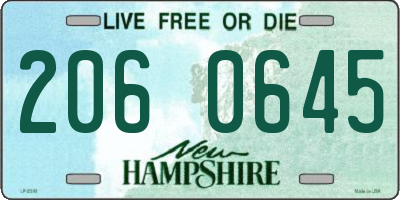 NH license plate 2060645