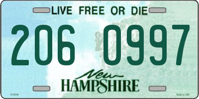 NH license plate 2060997