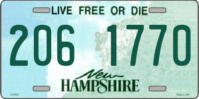NH license plate 2061770