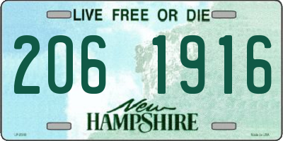 NH license plate 2061916