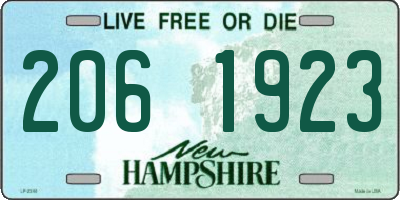 NH license plate 2061923
