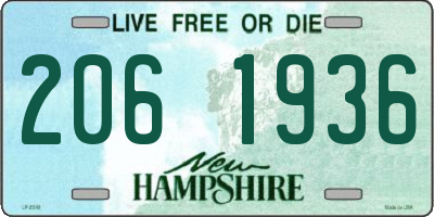 NH license plate 2061936