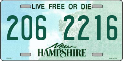 NH license plate 2062216