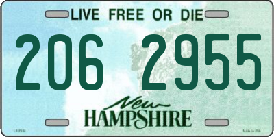NH license plate 2062955