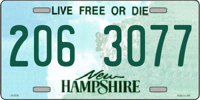 NH license plate 2063077