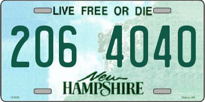 NH license plate 2064040