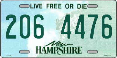 NH license plate 2064476