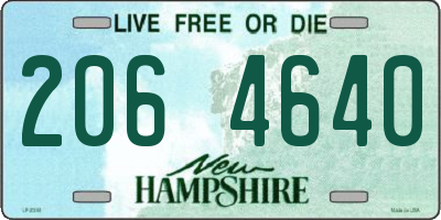 NH license plate 2064640