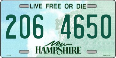NH license plate 2064650