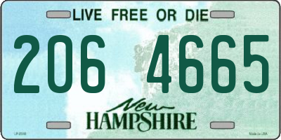 NH license plate 2064665