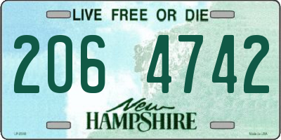 NH license plate 2064742