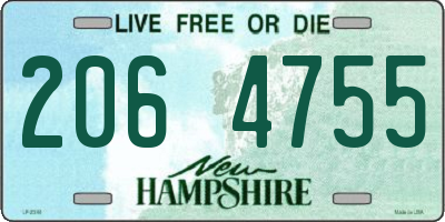 NH license plate 2064755