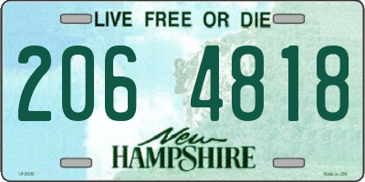 NH license plate 2064818
