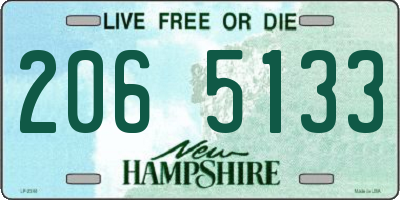 NH license plate 2065133