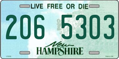 NH license plate 2065303