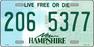NH license plate 2065377