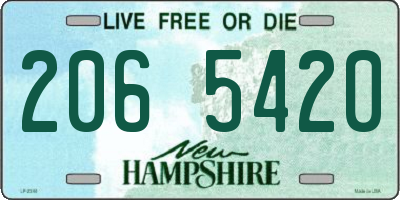 NH license plate 2065420