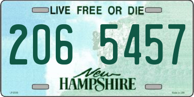 NH license plate 2065457