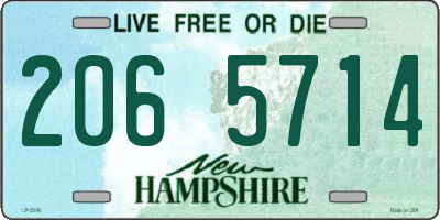 NH license plate 2065714