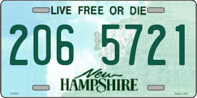 NH license plate 2065721