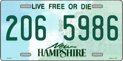 NH license plate 2065986