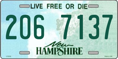 NH license plate 2067137