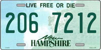 NH license plate 2067212