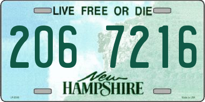 NH license plate 2067216