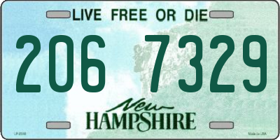 NH license plate 2067329